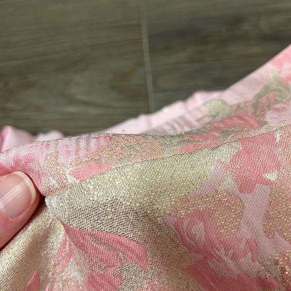 NWT Eloquii Metallic Floral Brocade Mini Skirt, Sz 16 - Picture 4 of 8